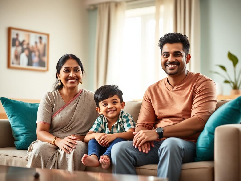 Multi-generational Indian family